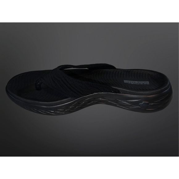 Skechers Women's Performance On The Go 600 Black Flip Flop Sandal Size 6 - Picture 4 of 12